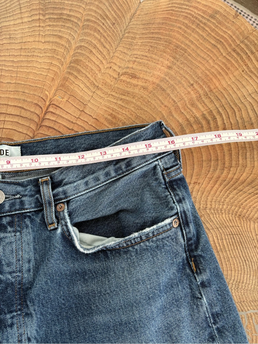 Agolde Fran Button-Fly Medium Wash Blue Jeans Size 28 - Picture 14 of 15